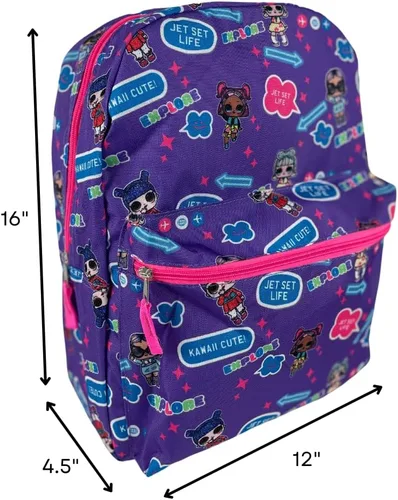 Vista 2 de LOL Surprise Mochila de 16 pulgadas con estampado completo Multi 16 pulgadas Mochilas Daypack