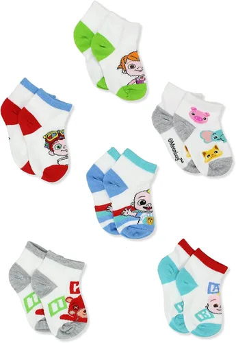 Vista 3 de Cocomelon Paquete de 6 calcetines de cuarto para niños pequeños