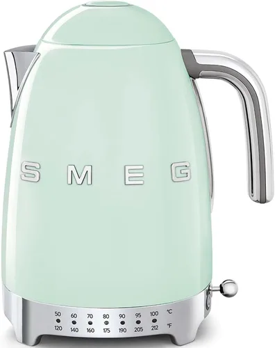Vista 7 de SMEG Hervidor eléctrico de temperatura variable de 7 tazas, estética de estilo retro con tecnología avanzada, acero inoxidable, 1400 W, 120 V, base