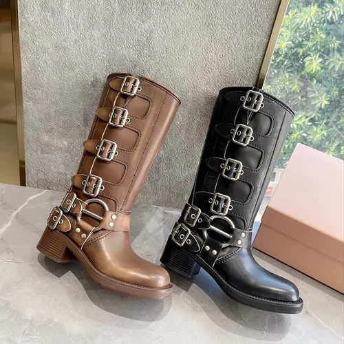 Vista 3 de MissHeel Botas de equitación para mujer, botas de arnés de pantorrilla ancha