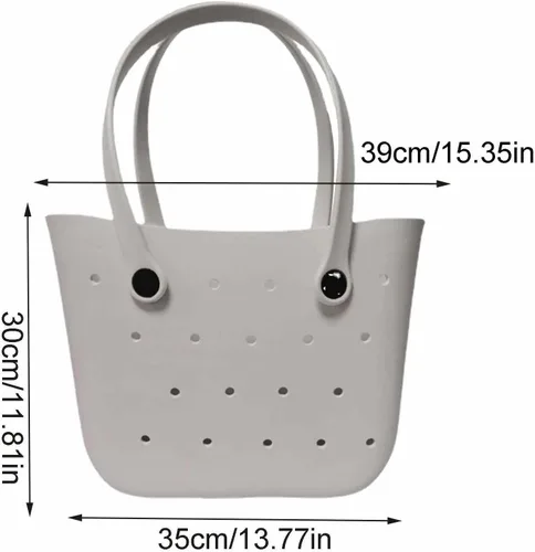 Vista 4 de BBAUER Bolsa de playa grande, impermeable, lavable, de verano, bolsa de playa para mujer, elegante alternativa de malla de lona