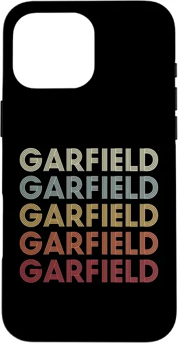 Vista 19 de Funda con texto vintage para iPhone 16 Garfield Michigan Garfield MI Retro