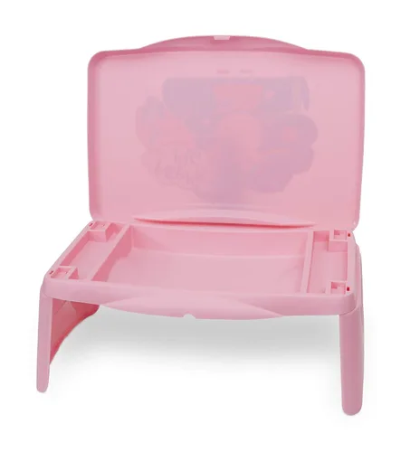 Vista 5 de Peppa Pig Escritorio de regazo para niños con almacenamiento, tapa plegable y diseño plegable, portátil para viajes o uso en la cama en casa, ideal