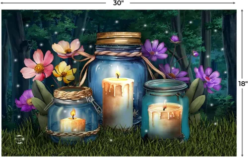 Vista 3 de Briarwood Lane Felpudo Be a Light Jars