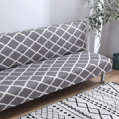 Vista 5 de MIFXIN Funda elástica para sofá cama sin brazos, funda de elastano para futón, plegable, sin reposabrazos, protector de muebles para sofá cama