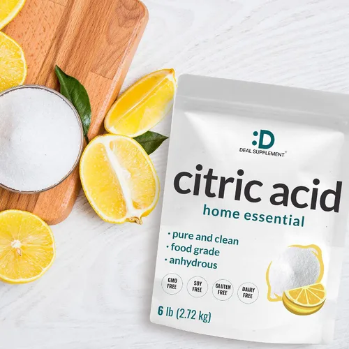 Vista 6 de Ácido cítrico 6 libras Polvo granular fino, grado alimenticio, suministro a granel, potente forma anhidra, versátil potenciador del sabor