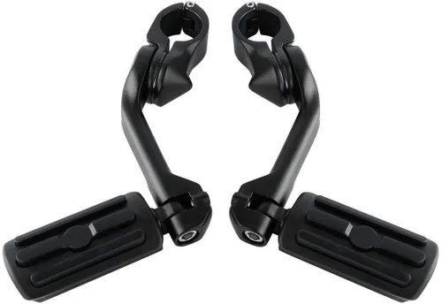 Vista 10 de TCMT Estriberas de 1.25 pulgadas para autopista, reposapiés que se ajustan a Harley Touring Road King Street Glide Road Glide Electra Glide Softail