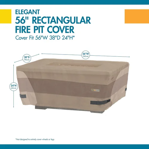Vista 7 de Duck Covers Elegante cubierta rectangular impermeable para hoguera de 54 pulgadas