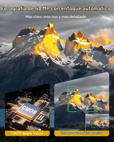 Vista 3 de Cámara digital, cámara digital compacta para adolescentes y adultos, para viajes, cámara de vlogging para fotografía