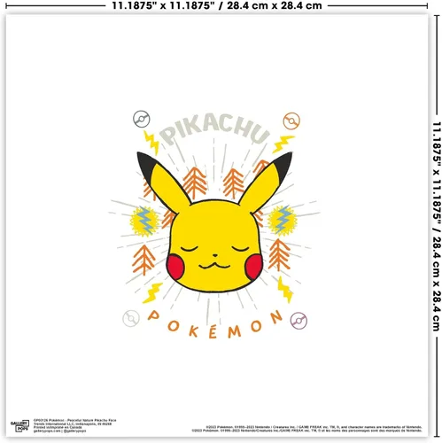 Vista 4 de Trends International Gallery Pops Pokémon - Pikachu Nature Wall Art Bundle (paquete de 3)