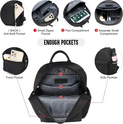 Vista 3 de LOVEVOOK Mini mochila pequeña y linda mochila de moda para niñas y mujeres