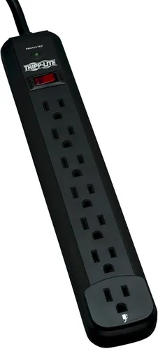 Vista 10 de Tripp Lite Regleta de protección contra sobretensiones de 7 salidas, cable de 6 pies, seguro de $20K (STRIKER)