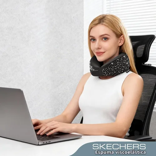 Vista 4 de Skechers SK04C046bling Almohada de cuello, Negro, 1 unidad (paquete de 1)