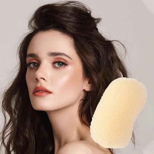 Vista 7 de Esponja para aumentar el volumen del cabello, almohadilla de esponja para el cabello con clip BB, práctica esponja para el cabello, fácil de usar