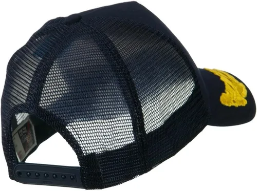 Vista 8 de e4Hats.com Tapa de parche de hojas de roble dorado con malla de 5 paneles