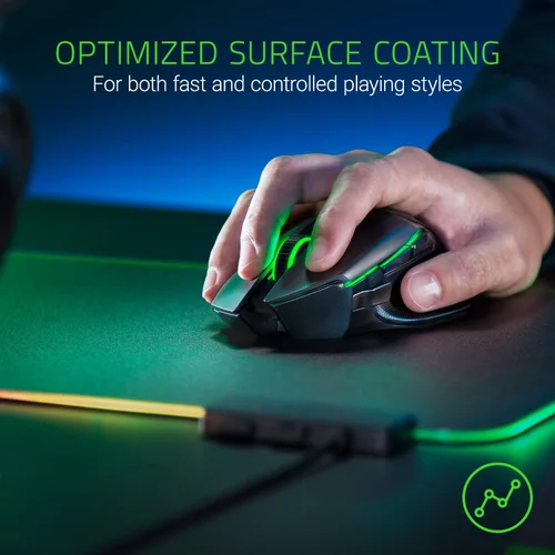 Vista 6 de Razer Firefly Hard V2 RGB Gaming Mouse Pad Customizable Chroma Lighting, Built-in Cable Management, Balanced Control & Speed, Non-Slip Rubber Base