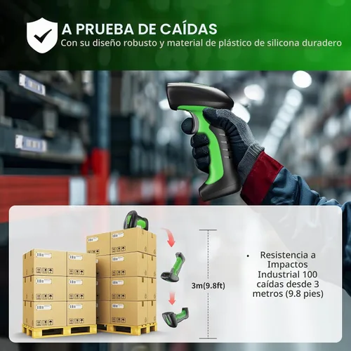 Vista 5 de NETUM Escáner industrial del código de barras de Bluetooth de 2D QR