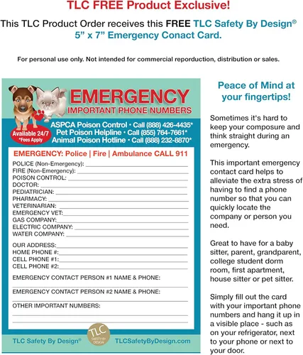 Vista 6 de My Pets are Home Alert - Tarjeta de identificación médica con tarjeta de identificación médica para perros y gatos con lista de llamadas
