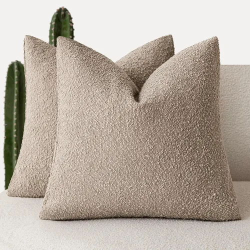 Vista 66 de Foindtower - Juego de 2 fundas decorativas de textura de bucle, fundas de almohada acentuadas, fundas de cojín sólidas, neutrales, para sofá, silla
