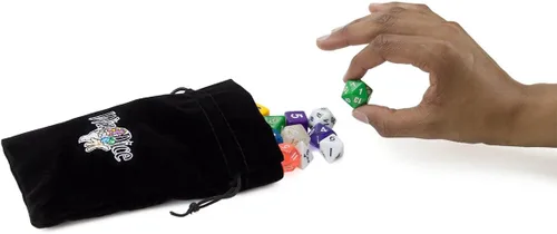 Vista 3 de Wiz Dice Bolsa grande de terciopelo negro de 7" x 5" con cordón