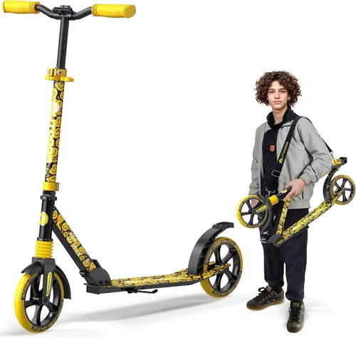 Vista 8 de Patinete Cruiser para exteriores a partir de 6 años, para niños, adolescentes y adultos, carga máxima de 250 libras, plegable, ruedas de 8 pulgadas