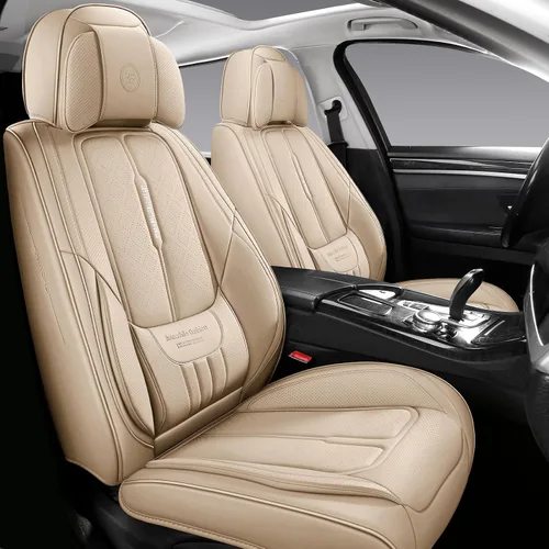 Vista 7 de NS YOLO Fundas de Asiento de Cuero de Cobertura Completa para Coches, SUV y Camiones, Protector de Asiento de Coche, Fundas de Asiento de Automóvil