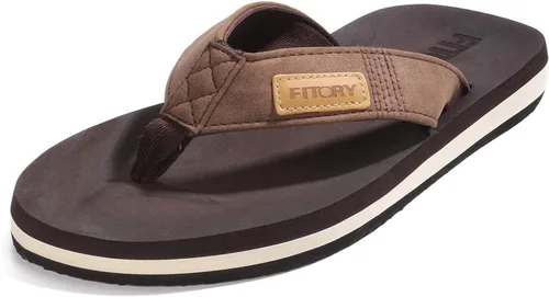 Vista 11 de Fitory - Sandalias de playa tipo flip-flops (de meter) para hombre, zapatillas cómodas Negro 2