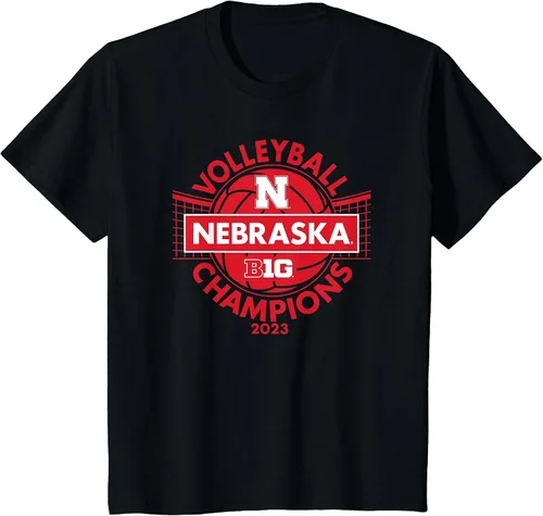 Vista 21 de Nebraska Cornhuskers Big Ten Champs 2023 Women's Volleyball T-Shirt