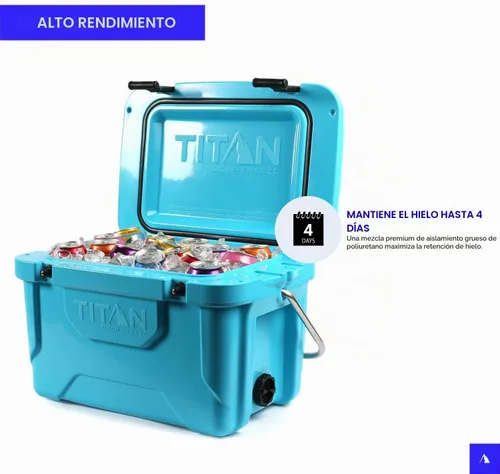 Vista 3 de Titan Hard Ice Chest Cooler Roto Cooler con protección Microban y aislamiento de congelación profunda