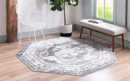 Vista 570 de Unique Loom Sofia Collection - Alfombra de área - Salle Garnier (3' 3" x 5' 3" Rectángulo, Turquesa/Azul)