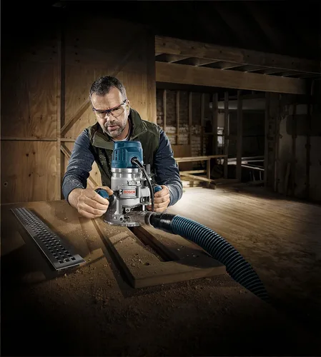 Vista 4 de Bosch MRC23EVSK Router combinado – 15 Amp 2.3 caballos de fuerza con cable de velocidad variable combinación de inmersión y base fija Router Kit