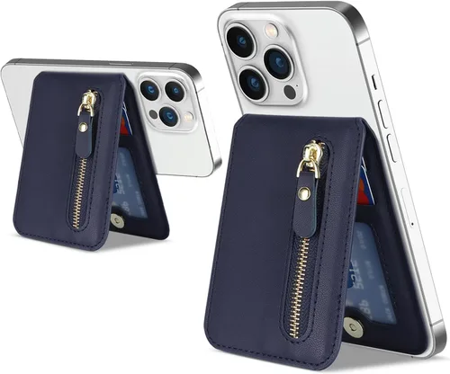 Vista 10 de Cavor Compatible con Apple Magsafe Wallet con soporte ajustable, cartera magnética para iPhone 17/16 Pro Max/15/14 Plus/13/12 Magsafe - Tarjetero