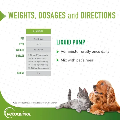 Vista 5 de Vetoquinol Suplemento líquido de triglicéridos Omega 3 para perros y gatos, suplemento de aceite de pescado líquido con EPA y DHA, promueve la piel