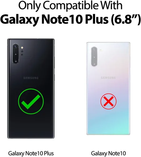 Vista 2 de GOOSPERY Parachoques magnético para puerta compatible con Galaxy Note 10 Plus, funda tipo billetera con tarjetero, cierre automático por iman fácil