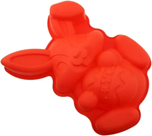 Vista 3 de Antiadherente Conejo de Pascua Conejo Sostener un Huevo Silicona Cake Pan Molde Utensilios para hornear
