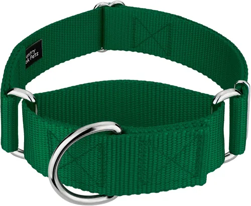 Vista 21 de Country Brook Design - Collar ancho para perro, ajustable para razas grandes - Collar de perro de nailon sólido Martingala
