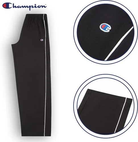 Vista 2 de Champion Mens Big and Tall Open Bottom Lounge Pants, Lightweight Jersey Sweatpants