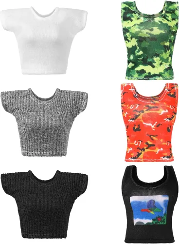 Vista 10 de Bencailor 6 piezas de ropa de muñeca para 11.8 pulgadas, estilo clásico, color vibrante