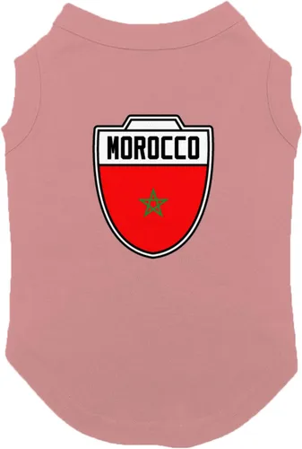 Vista 5 de Camiseta de fútbol de Marruecos - Camiseta para perro de fútbol americano (negro, talla XS)