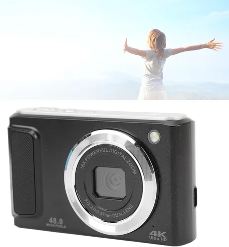 Vista 5 de Cámara digital de 48 MP con zoom digital de 16X, enfoque automático, grabación de video 4K, pantalla IPS, cámara digital pequeña, ligera