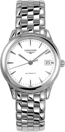 Vista 4 de Longines Flagship reloj automático para hombre L47744126, Esqueleto Blanco, Moderno, clásico, movimiento de cuarzo