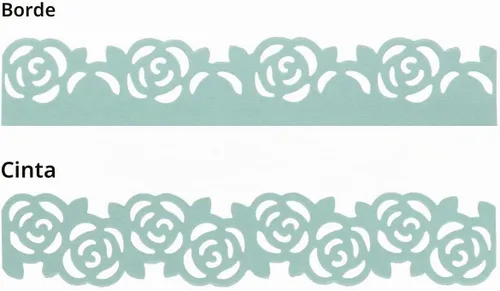 Vista 2 de Bira Craft 2 en 1 Rose Bush Border Edge Craft Punch para el día de San Valentín, para álbumes de recortes