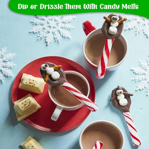 Vista 8 de Sprinkle Me This Cucharas de menta Paquete de 12 unidades Cucharas de caramelo temáticas navideñas Sabor tradicional de menta