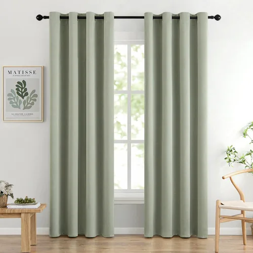 Vista 99 de MIULEE Cortinas opacas para dormitorio o sala de estar, juego de 2 paneles de cortina para ventana con aislamiento térmico y bloqueo de luz