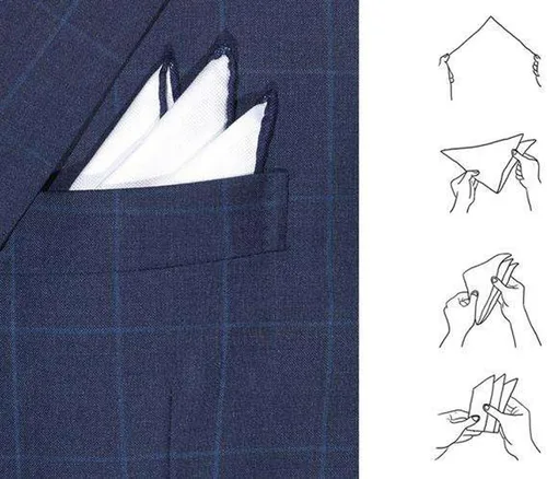Vista 6 de Corbata cuadrada de bolsillo para niños - Juego de 3 piezas para niños con corbata de boda Praty