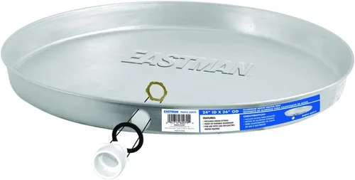 Vista 5 de EASTMAN 60094 Bandeja de drenaje de aluminio para calentador de agua, 30 x 32 pulgadas, color plateado