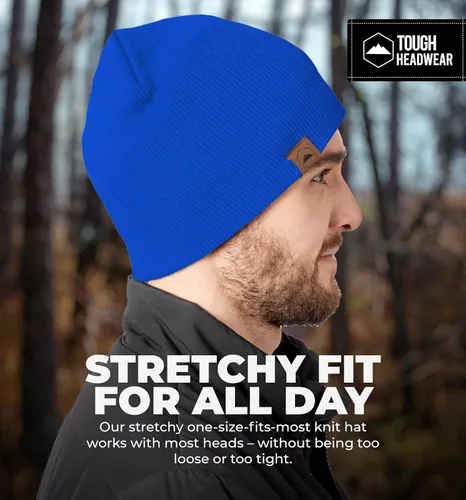 Vista 16 de Tough Headwear Daily Knit Beanie – Gorros para hombre – Sombreros de invierno para hombres y mujeres – Sombreros de punto cálidos para clima frío