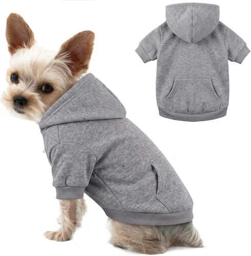Vista 12 de Dog Sweaters for Small Dogs, Dog Hoodie Apparel Sweatshirt Clothes Negro