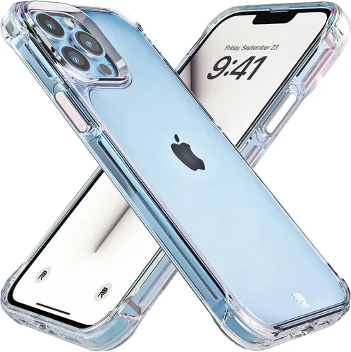 Vista 16 de REBEL Funda transparente para iPhone 13 [Crystal Series Gen-3] compatible con MagSafe, no se amarillea, antiarañazos, protección a prueba de golpes