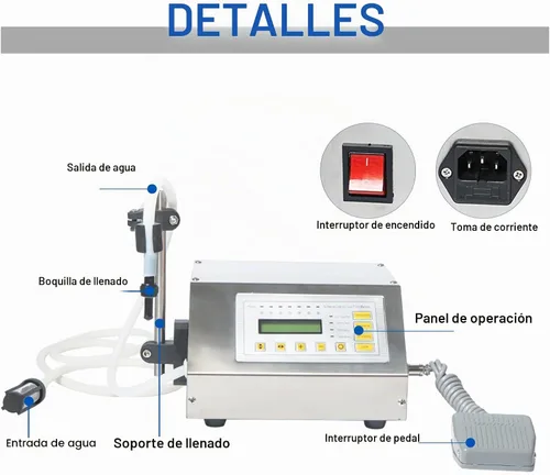 Vista 4 de ZONEPACK Máquina de llenado de líquidos Bomba de llenado numérico Control digital Agua de bebida de 0.2 fl oz a 118.3 fl oz GFK160